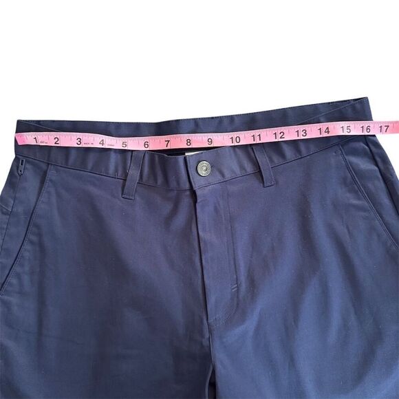 Fabletics Men's High Rise Chino Shorts Size 33 Blue Multi-Pocket Casual Summer - Picture 8 of 13